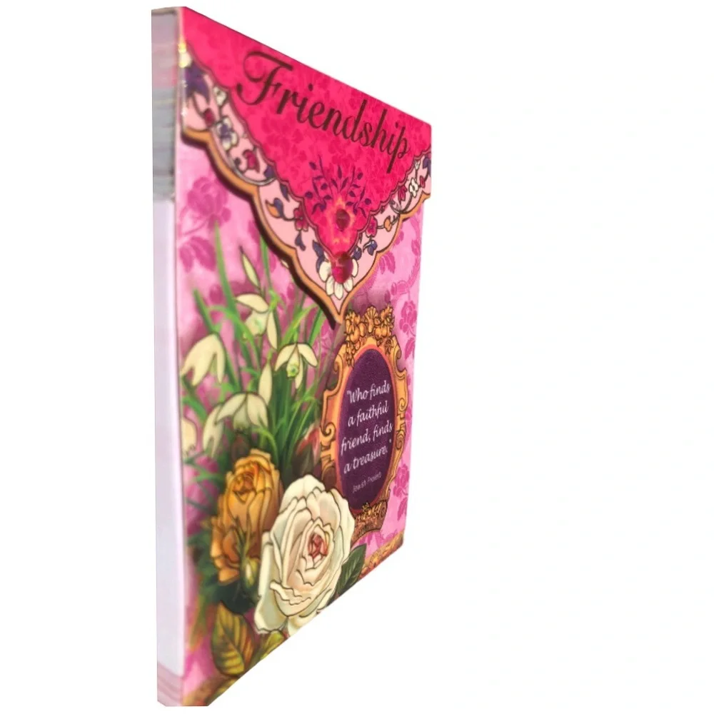 Punch Studio Embellished Mini Pocket Notepad ~ Friendship Quote (66345)
